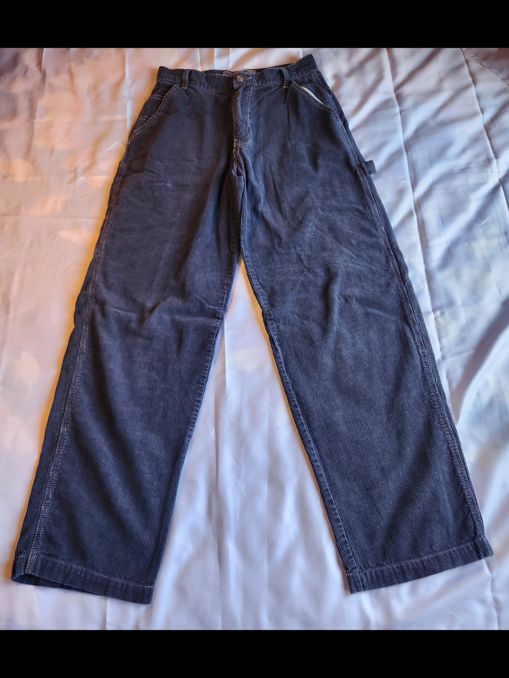 Women’s Wide-Leg Corduroy Jeans in Dark Gray